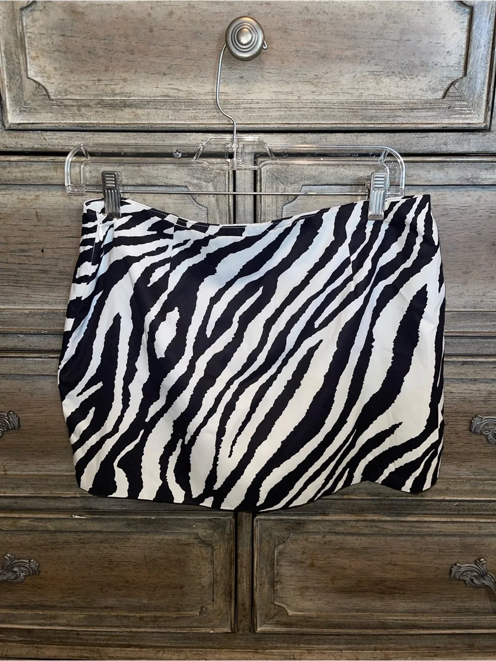 Tiger Mist Zebra Print Mini Skirt - Black & White - Picture 5 of 11